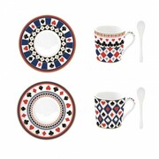 Zestaw 2 filiżanek + łyżeczka Karciane 100ml Easy Life 880-8821 NUOVA R2S