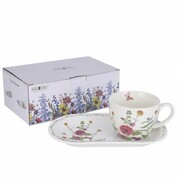 Filiżanka śniadaniowa z dużym spodkiem Kwiaty 430ml English Collection 555-3108 ENGLISH COLLECTION