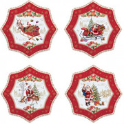 Talerze Christmas Memories 16 cm 4 szt. Easy Life 880-9126 EASY LIFE ŚWIĘTA