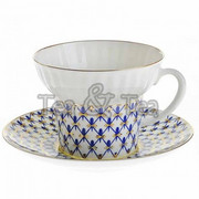 Filiżanka Fala Siatka Kobaltowa 150 ml Łomonosov 3907 ŁOMONOSOV