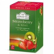 Herbata w saszetkach alu Strawberry & Kiwi Green Tea 20szt AhmadTea 1274 AHMAD TEA