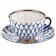 Filiżanka Siatka Kobaltowa 250ml Łomonosov 3904 ŁOMONOSOV