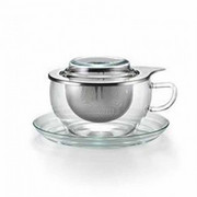 Filiżanka szklana Tea Time stalowy zaparzacz 300ml Jena 3179 JENA