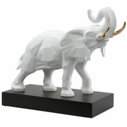 Figurka Éléphant Blanc-or 57 x 43 cm L\'Art d\'Objets Serengeti Goebel 30-800-16-1 GOEBEL