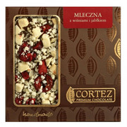 Czekolada mleczna z wiśnią i jabłkiem 85g Cortez 8802 CORTEZ
