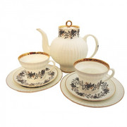 Zestaw dla dwojga Czarne Kwiatki Łomonosov 39 572 006 ŁOMONOSOV