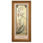 Obraz Wiosna 1900 27x57 cm Alphonse Mucha Goebel 66-508-56-1 GOEBEL