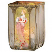 Świecznik Lato 1900 11cm Alphonse Mucha Goebel 66-928-52-4 GOEBEL