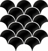 Ceramica Bianca Black Scale Mosaic 31,5x30