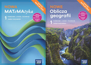 9788326750199 2w1 Nowa MATeMAtyka 1 Podręcznik ZP + Nowe oblicza geografii 1 Podręcznik Nowa Era