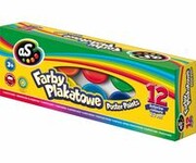 Farby plakatowe AS 12 kolorów - 20 ml