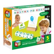 5903796605808 Montessori zabawka edukacyjna kostka po kostce pisanie 5 kostek Multigra