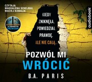 9788381254861 AUDIOBOOK Pozwól mi wrócić Paris B. A.
