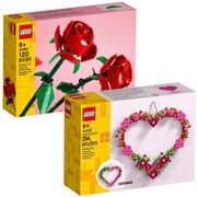 5702017228402 2W1 Lego Botanicals Róże 40460 + LEGO(R) 40638 Ozdoba w kształcie serca