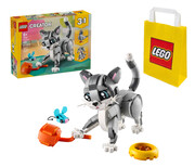 5702017822389 [Zestaw] LEGO CREATOR 31163 Psotny kot + LEGO Torba papierowa średnia 6315792 Lego