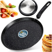 PATELNIA GRANITOWA DO NALEŚNIKÓW PLACKÓW OMLETÓW NISKA PŁASKA 28 CM Vilde