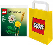 2W1 LEGO Klocki Botanicals 30701 Kwiaty polne V29+LEGO Torba papierowa mała 6315786 Lego