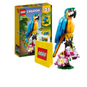 5702017415895 Lego CREATOR 31136 Egzotyczna papuga + LEGO Torba papierowa średnia 6315792 Lego