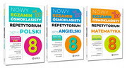 9788381861878 3W1 NOWY EGZAMIN ÓSMOKLASISTY REPETYTORIUM- JĘZYK POLSKI + JĘZYK ANGIELSKI + MATEMATYKA Praca zbiorowa