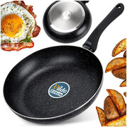 PATELNIA GRANITOWA DO SMAŻENIA VILDE BLACK LINE 26 CM GAZ INDUKCJA Vilde