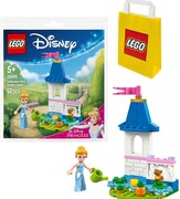 2w1 LEGO Klocki Disney Princess 30695 Miniaturowy zamek Kopciuszka z ogrodem+LEGO Torba papierowa mała 6315786 Lego
