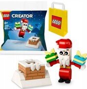2w1 LEGO(R) CREATOR 30692 Święty Mikołaj i komin+LEGO Torba papierowa mała 6315786 Lego