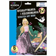 5901130092253 Wydrapywanka i kolorowanka 2w1 Kidea księżniczki
