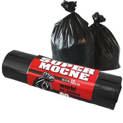 WORKI NA ŚMIECI 60 LITRÓW CZARNE BARDZO MOCNE SUPER STRONG 60X75CM 10 SZTUK Matisto
