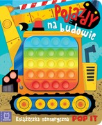 9788382135718 Pojazdy na budowie Książeczka sensoryczna POP IT Wasilewicz Grażyna