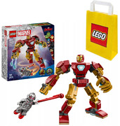 LEGO(R) SUPER HEROES 76307 Mech Iron Mana kontra... + Torba papierowa LEGO 6315786 mała Lego