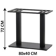 Podstawa stolika podwójna SH-5003-3/B, (stelaż stolika), kolor czarny