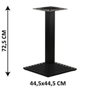 Podstawa stolika żeliwna SH-5014-6/B, 44,5x44,5 cm (stelaż stolika), kolor czarny