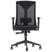 Ergonomiczne obrotowe krzesło biurowe HAGER czarny - wysuw siedziska, pianka wtryskowa