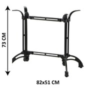 Prostokątna podstawa stolika żeliwna SH-5027/B, (stelaż stolika), kolor czarny