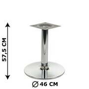 Podstawa stolika NY-B005, chromowana, wysokość 57,5 cm (stelaż stolika, stołu)