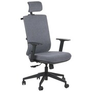 OUTLET - Ergonomiczne krzesło biurowe obrotowe NOTUS F/F szary/szary , oparcie tkanina
