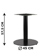 Podstawa stolika SH-5001-5/L/B, fi 45 cm, wysokość 57,5 cm (stelaż stolika), kolor czarny