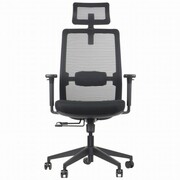 Nowoczesne krzesło biurowe obrotowe CUTLER czarny - pełen zakres regulacji