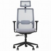 Nowoczesne krzesło biurowe obrotowe CUTLER szary - pełen zakres regulacji