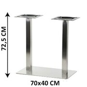Podstawa stolika podwójna SH-3003-1/S/6, (stelaż stolika), stal nierdzewna szczotkowana, nogi 6x6 cm
