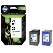 HP Tusz HP21 HP22 SD367AE, Zestaw Bk+Kolor - zdjęcie 1
