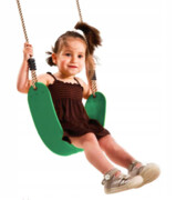 Huśtawka dla dzieci, siedzisko elastyczne ECO - zielona