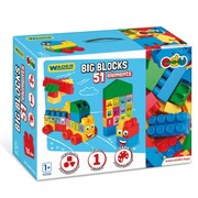 WADER ZABAWKI DLA DZIECI 41592 KLOCKI KONSTRUKCYJNE 51el BIG BLOCKS Karton ZABAWKI EDUKACYJNE