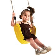 Huśtawka dla dzieci, siedzisko elastyczne ECO - żółta