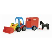 WADER ZABAWKI DLA DZIECI 35204 TRAKTOR ŁADOWARKA PRZYCZEPA NA KONIEColor Cars FARMER