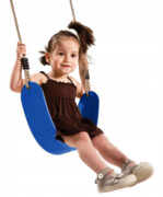 Huśtawka dla dzieci, siedzisko elastyczne ECO - niebieska