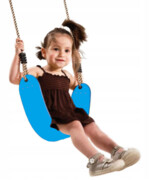 Huśtawka dla dzieci, siedzisko elastyczne ECO - błękitna
