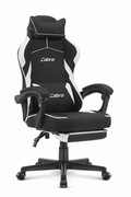 Fotel gamingowy Cabro C502 Czarny - Biały Tkanina Cabro
