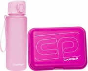 Zestaw bidon i śniadaniówka CoolPack BRISK różowy, PASTEL / POWDER PINK 600 ml (Z16647+93521CP) Coolpack