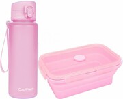 Zestaw bidon i śniadaniówka CoolPack BRISK różowy, PASTEL / POWDER PINK 600 ml (Z16647+Z12647) Coolpack